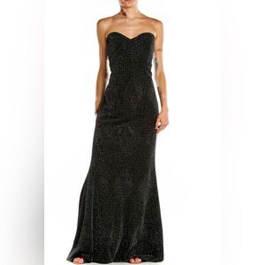 Trixxi Black Strapless Gown